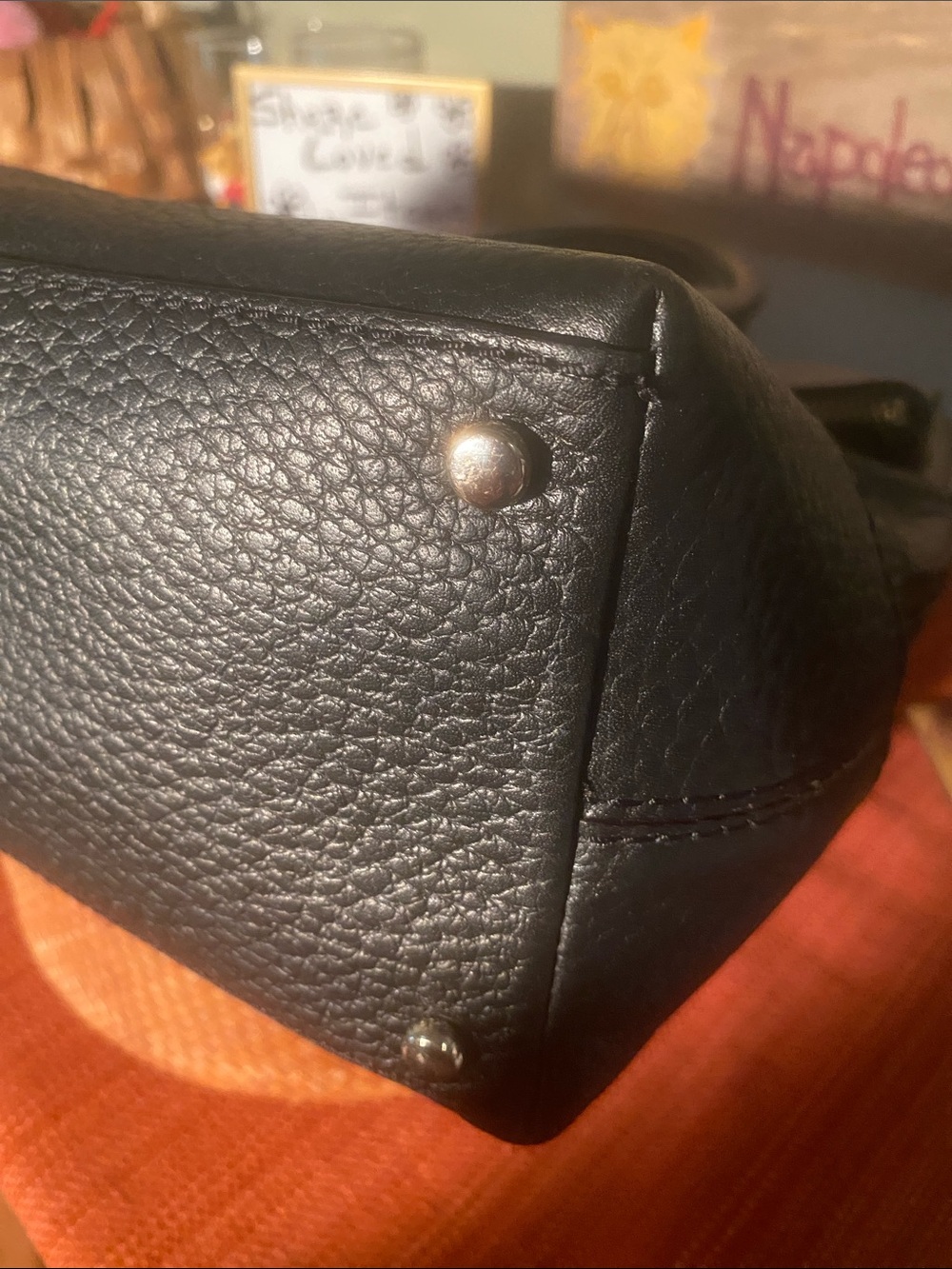 Kate Spade Southport Avenue Carmen Black Pebbled Leather Satchel - Picture 9 of 14